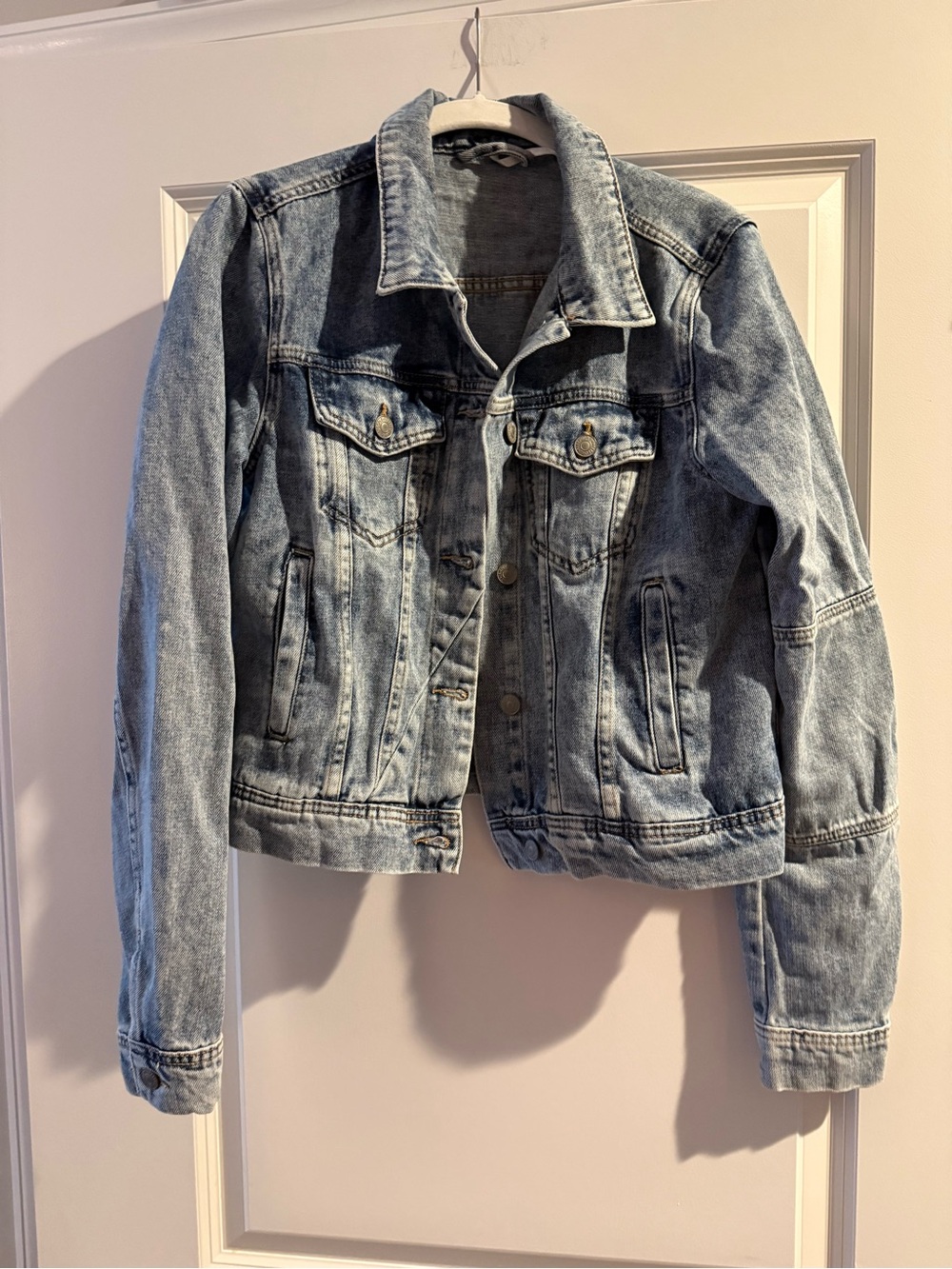 Free People Classic Light Blue Denim Jacket - Women